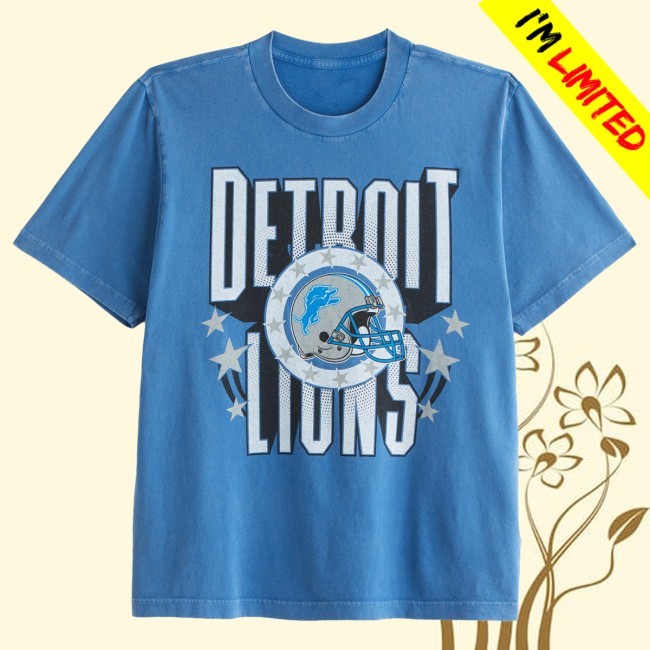 NFL by Abercrombie & Fitch Detroit Lions Vintage-Inspired Graphic Shirt