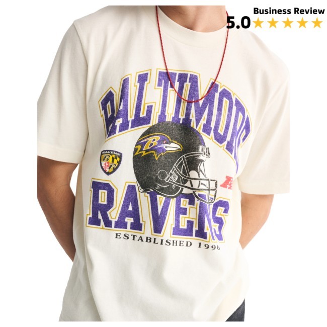 NFL by Abercrombie & Fitch Baltimore Ravens Vintage-Inspired Graphic Shirt