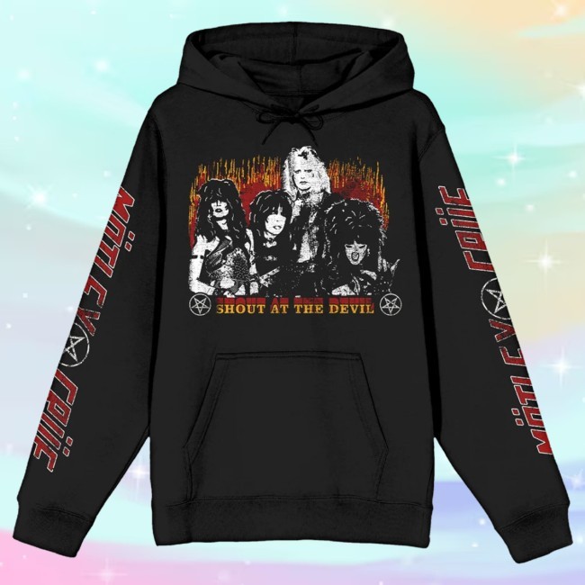 Mötley Crüe Merch Shout at the Devil Flame Hoodie